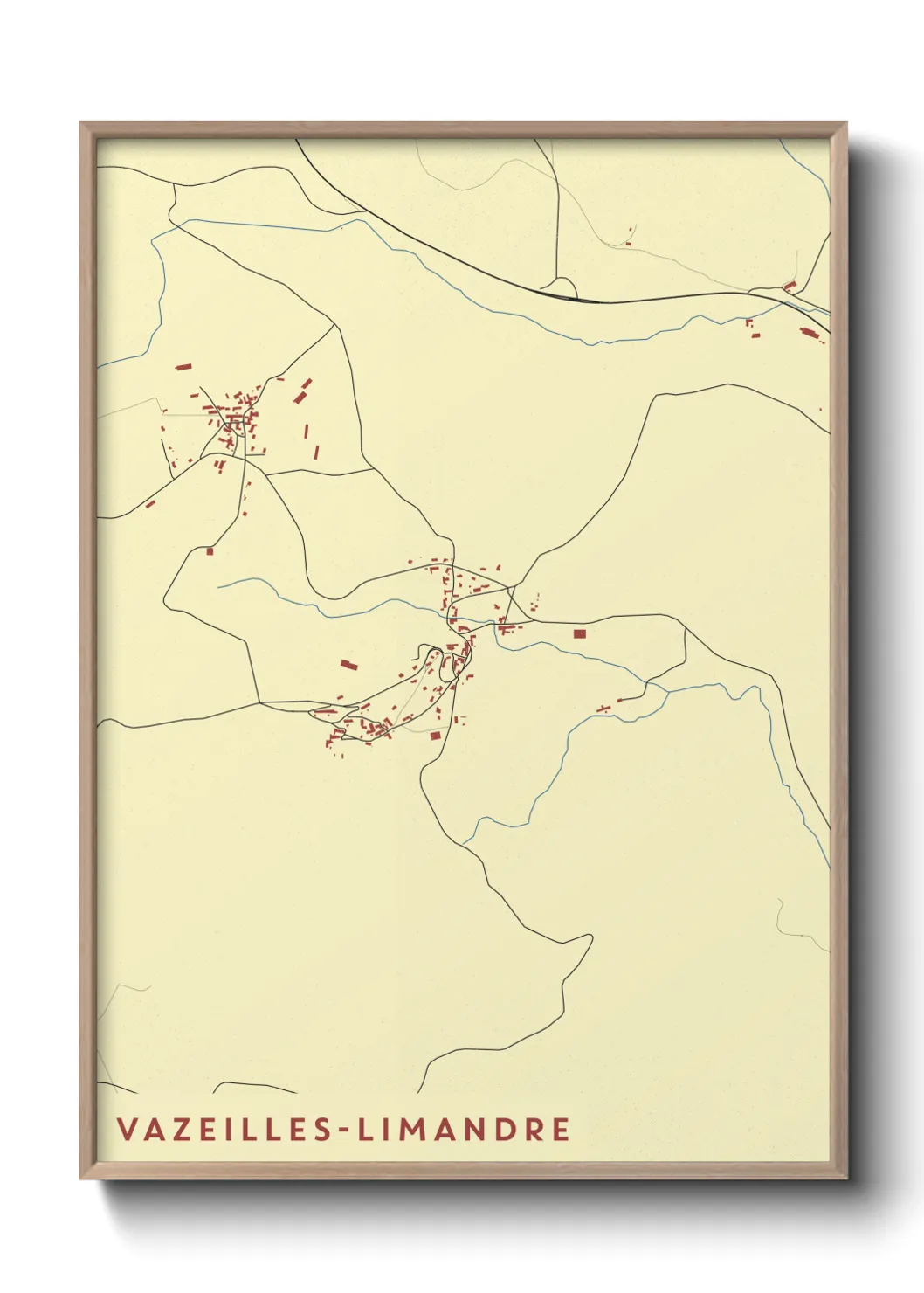 Un poster carteVazeilles-Limandre