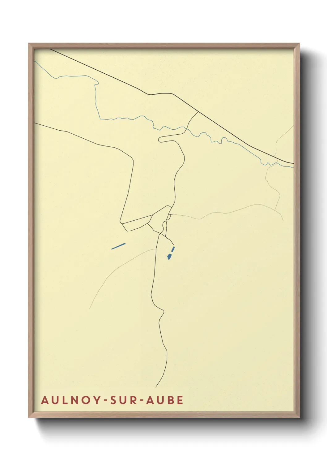 Un poster carteAulnoy-sur-Aube