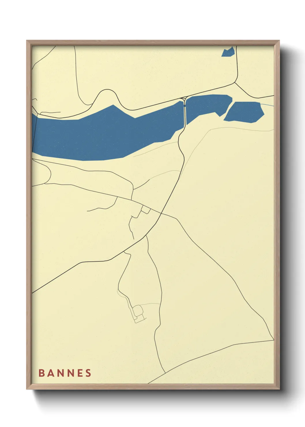 Une affiche de carte sur Bannes