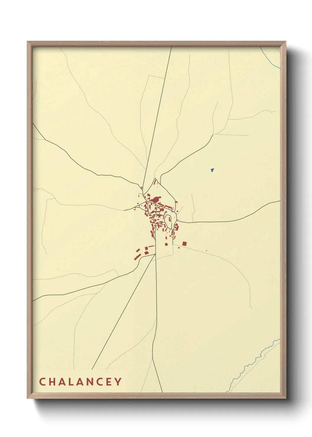 Une affiche de carte sur Chalancey