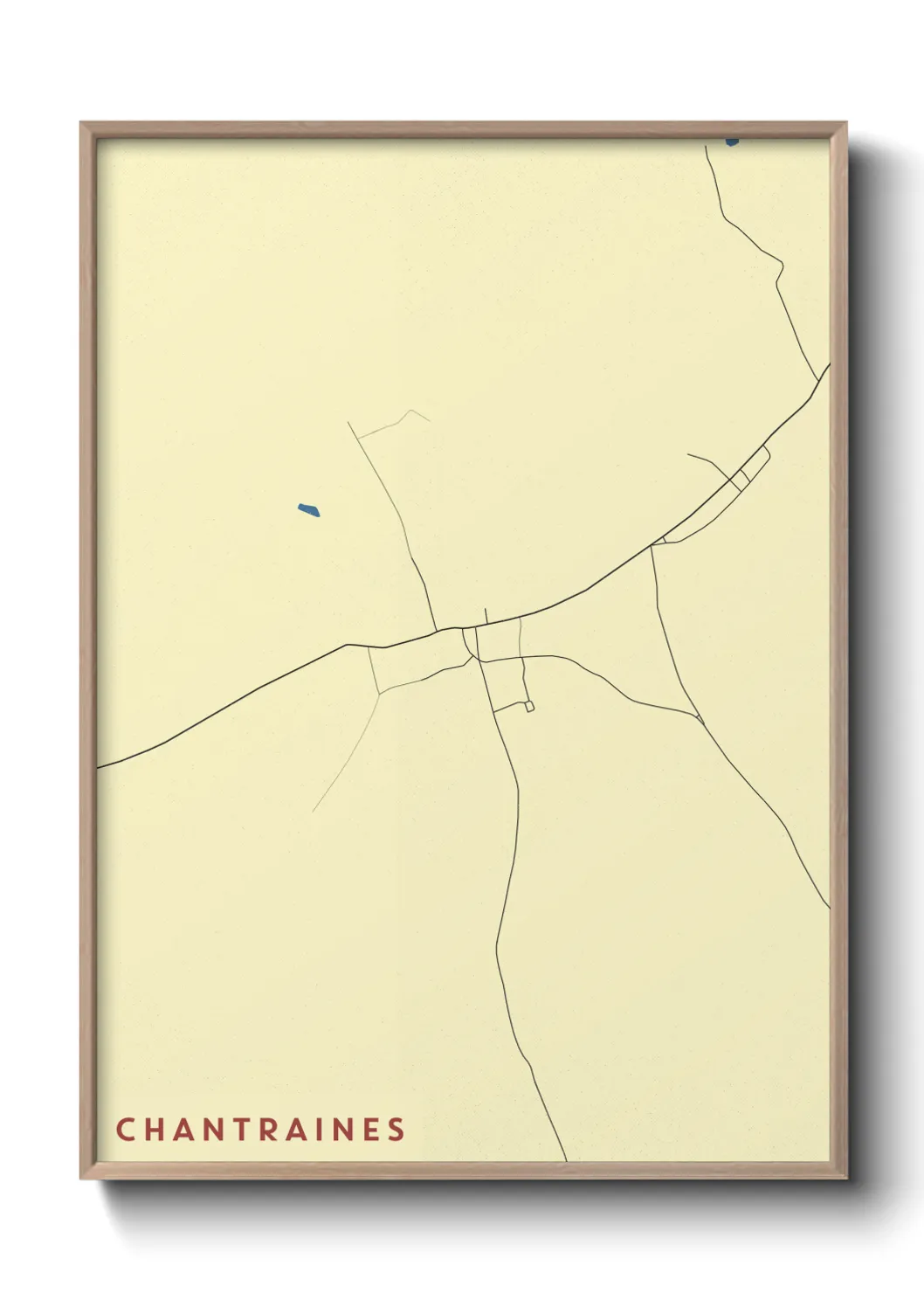 Une affiche de carte sur Chantraines