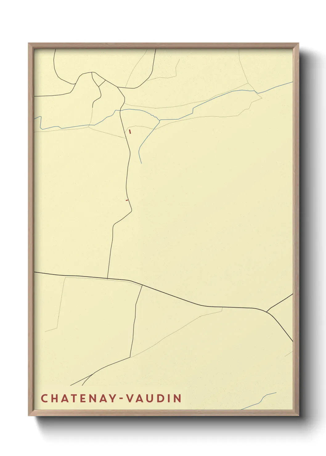 Un poster carteChatenay-Vaudin