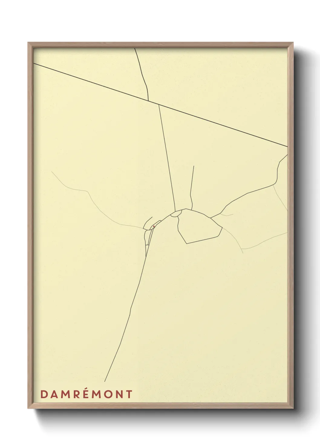 Une affiche de carte sur Damrémont