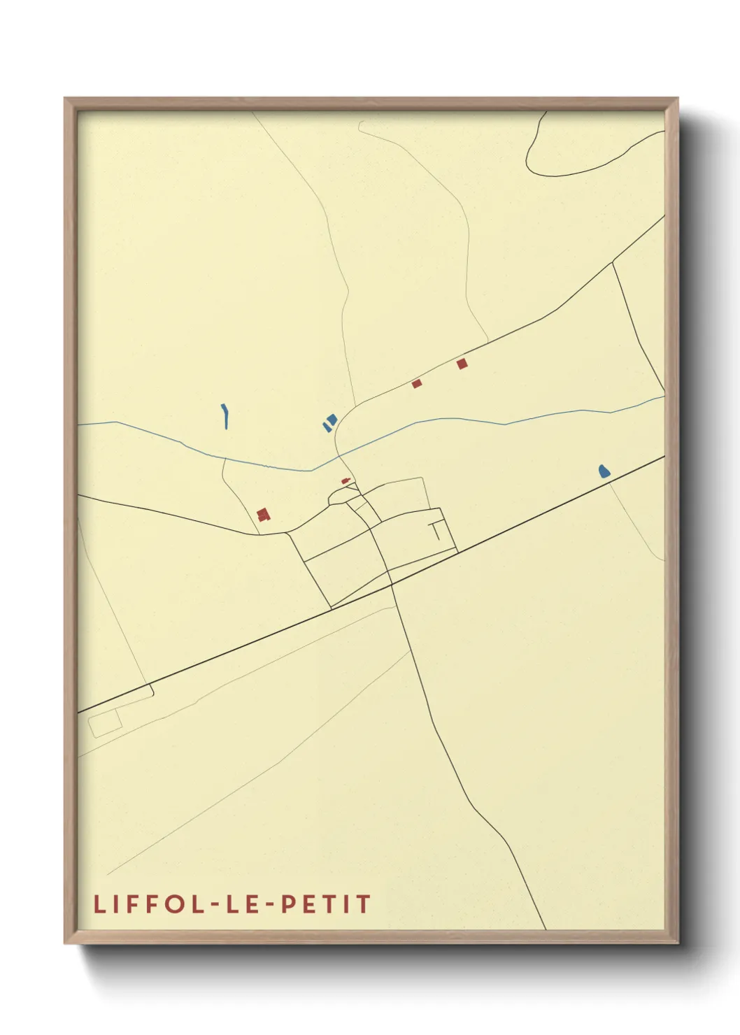 Une affiche de carte sur Liffol-le-Petit