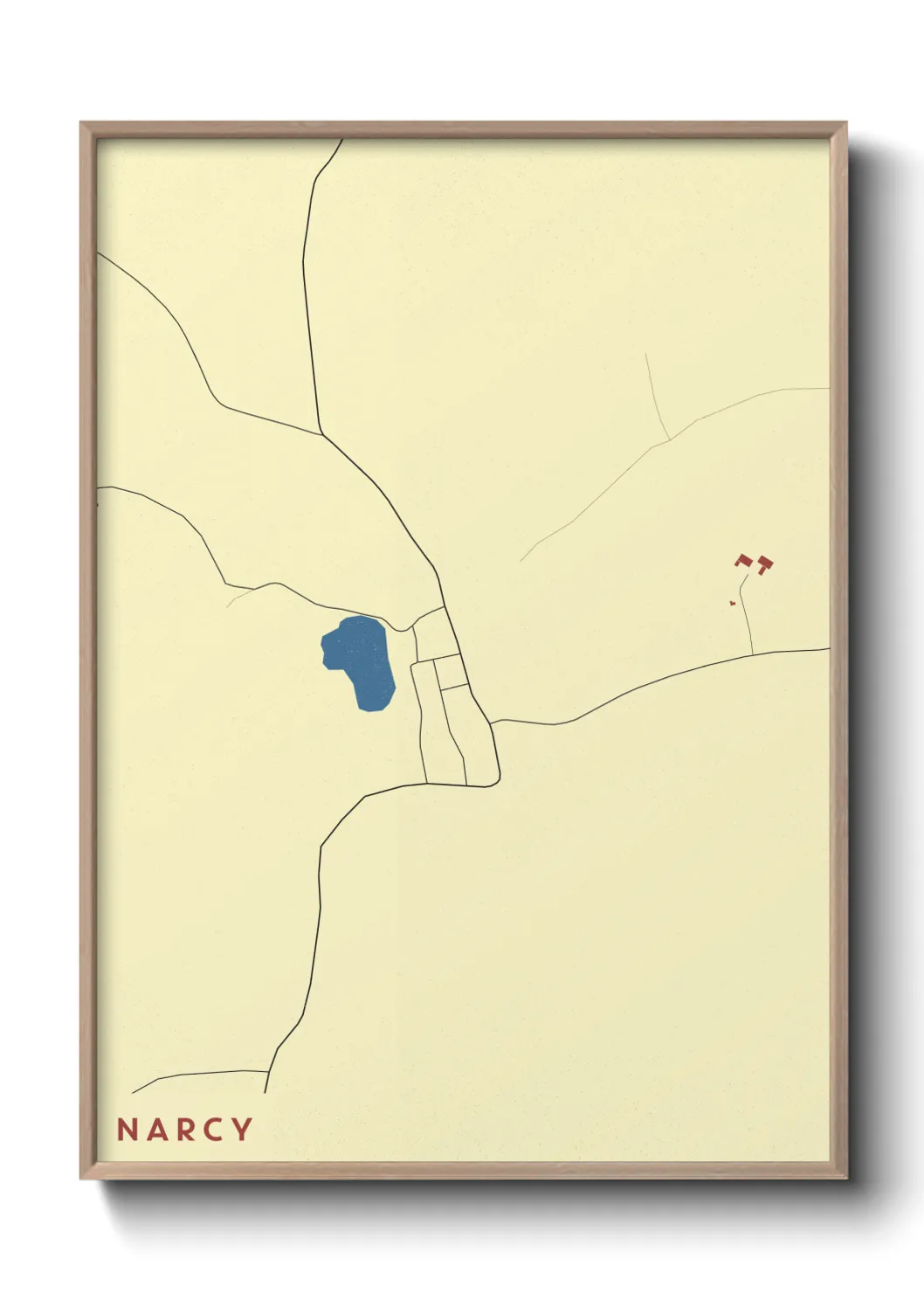 Une affiche de carte sur Narcy