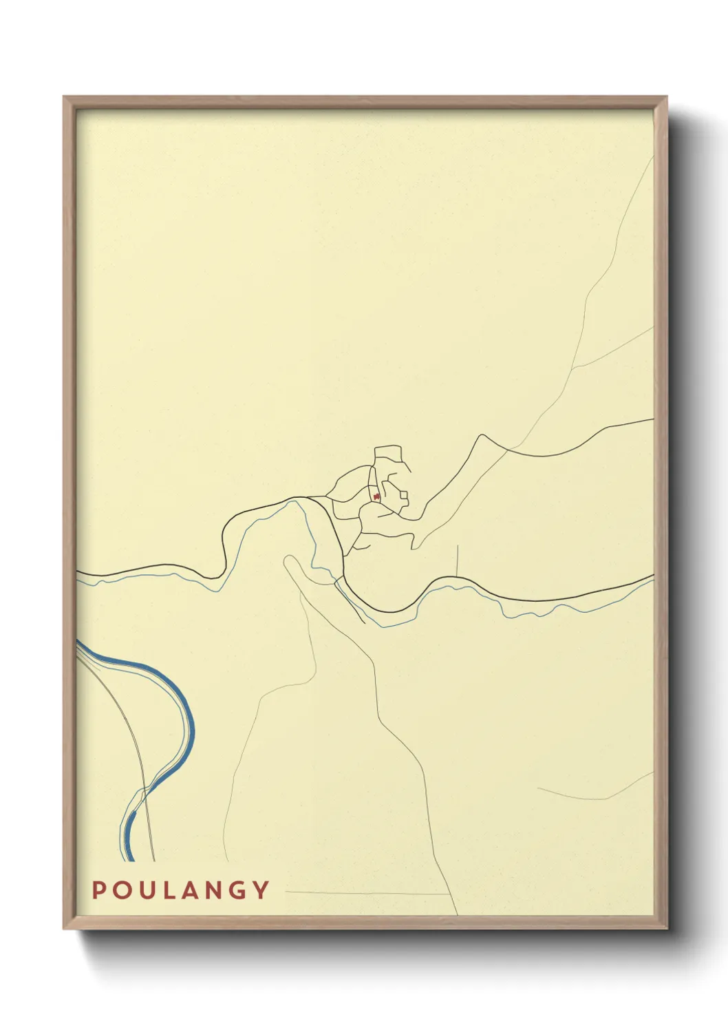 Une affiche de carte sur Poulangy