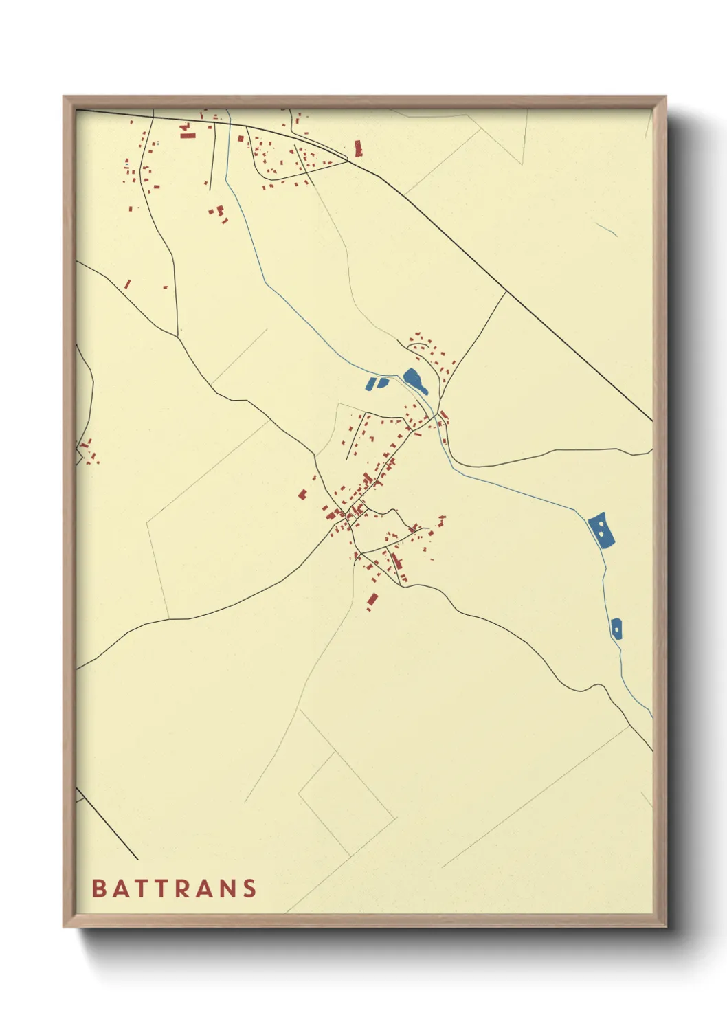 Une affiche de carte sur Battrans