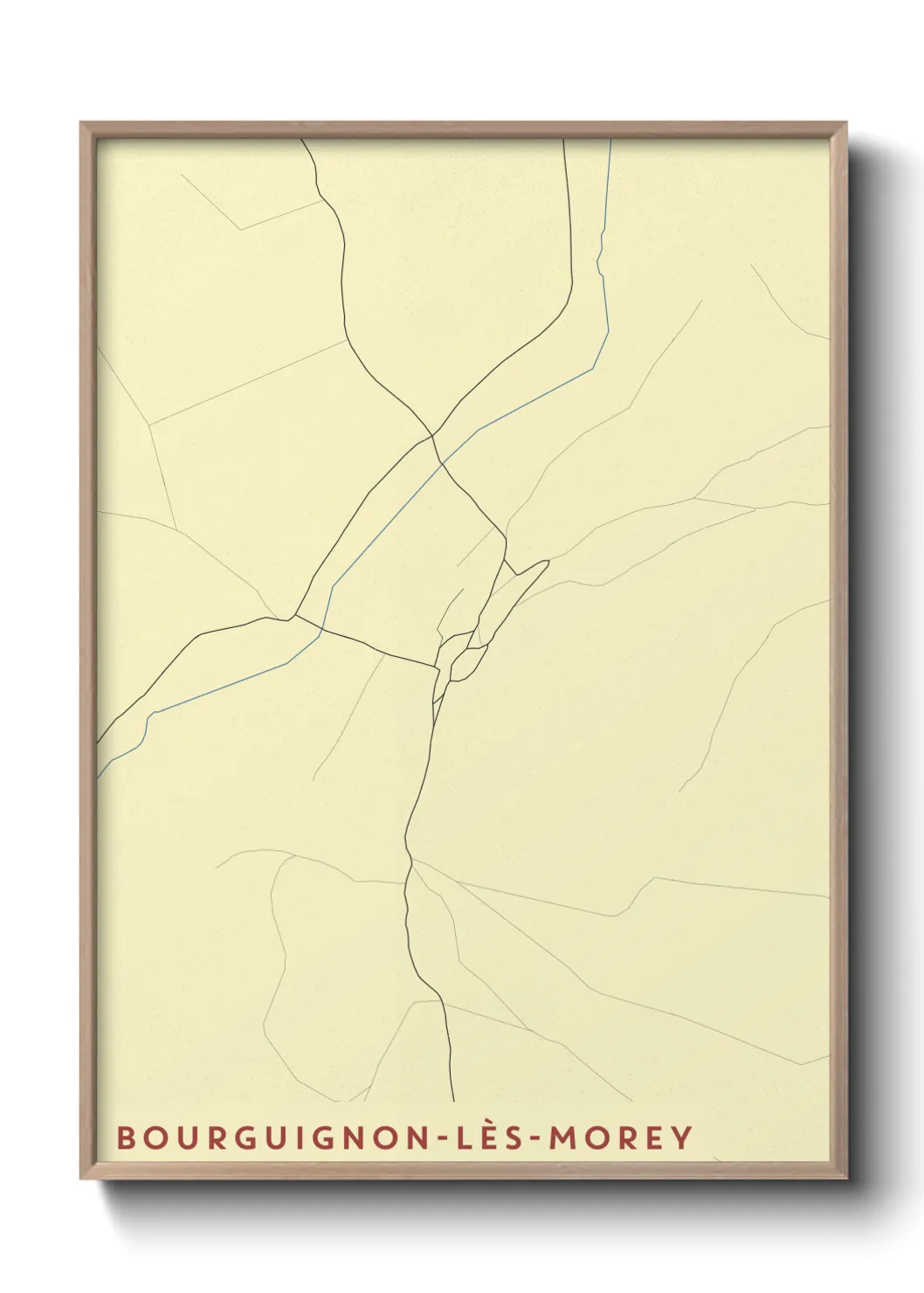 Un poster carteBourguignon-lès-Morey