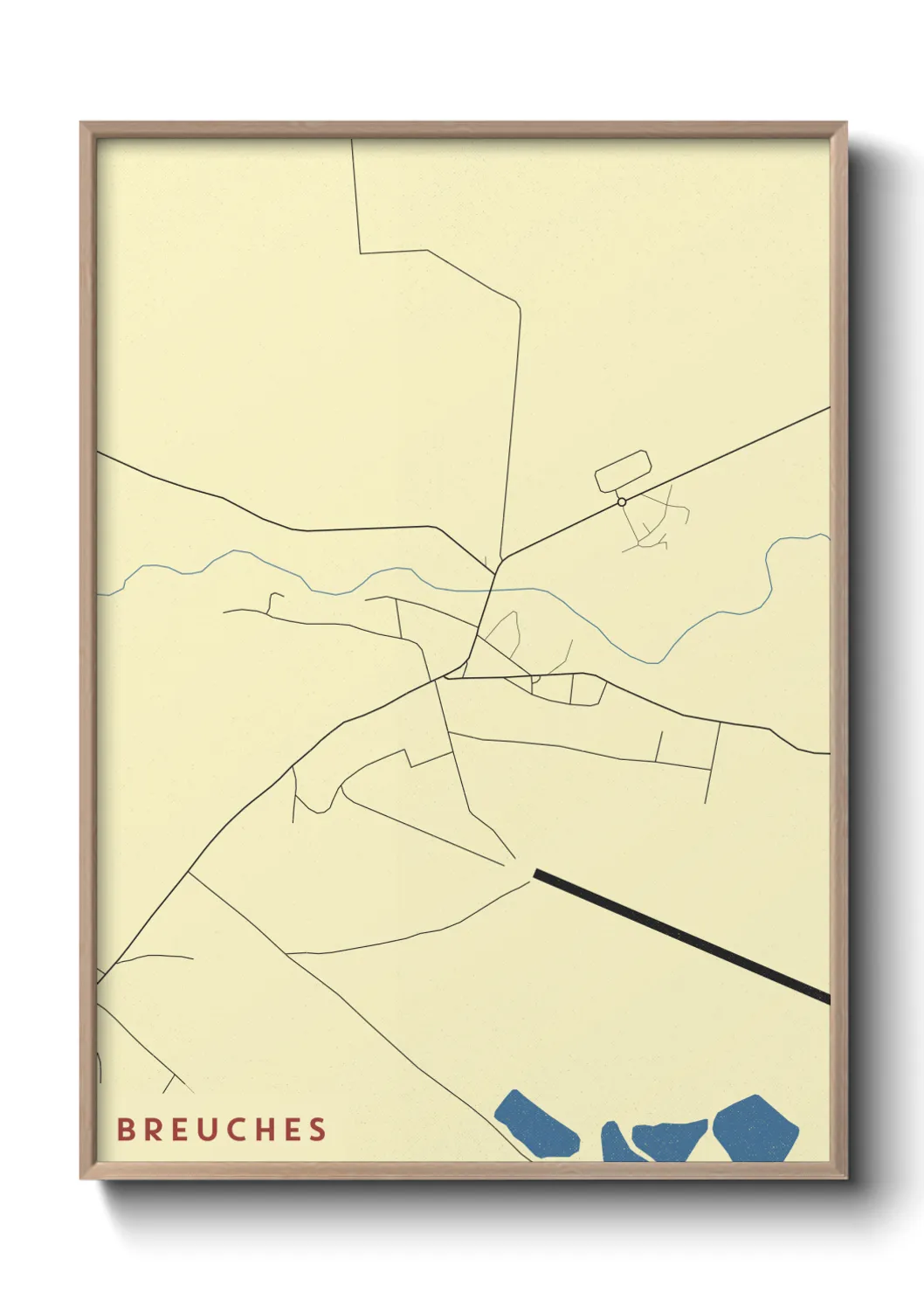 Une affiche de carte sur Breuches