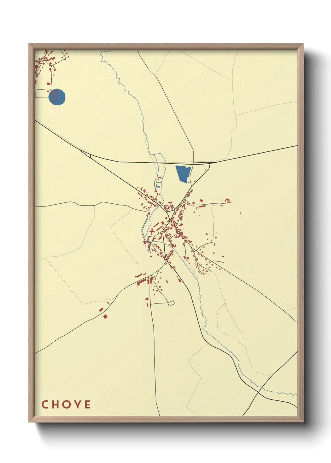 Une affiche de carte sur Choye