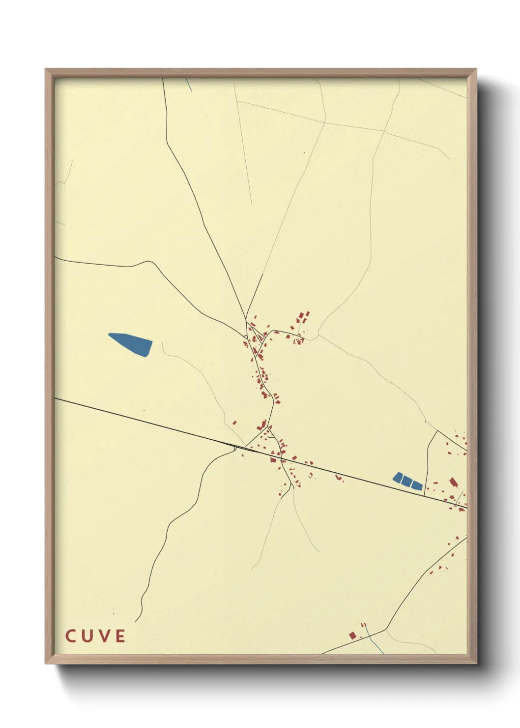 Une affiche de carte sur Cuve