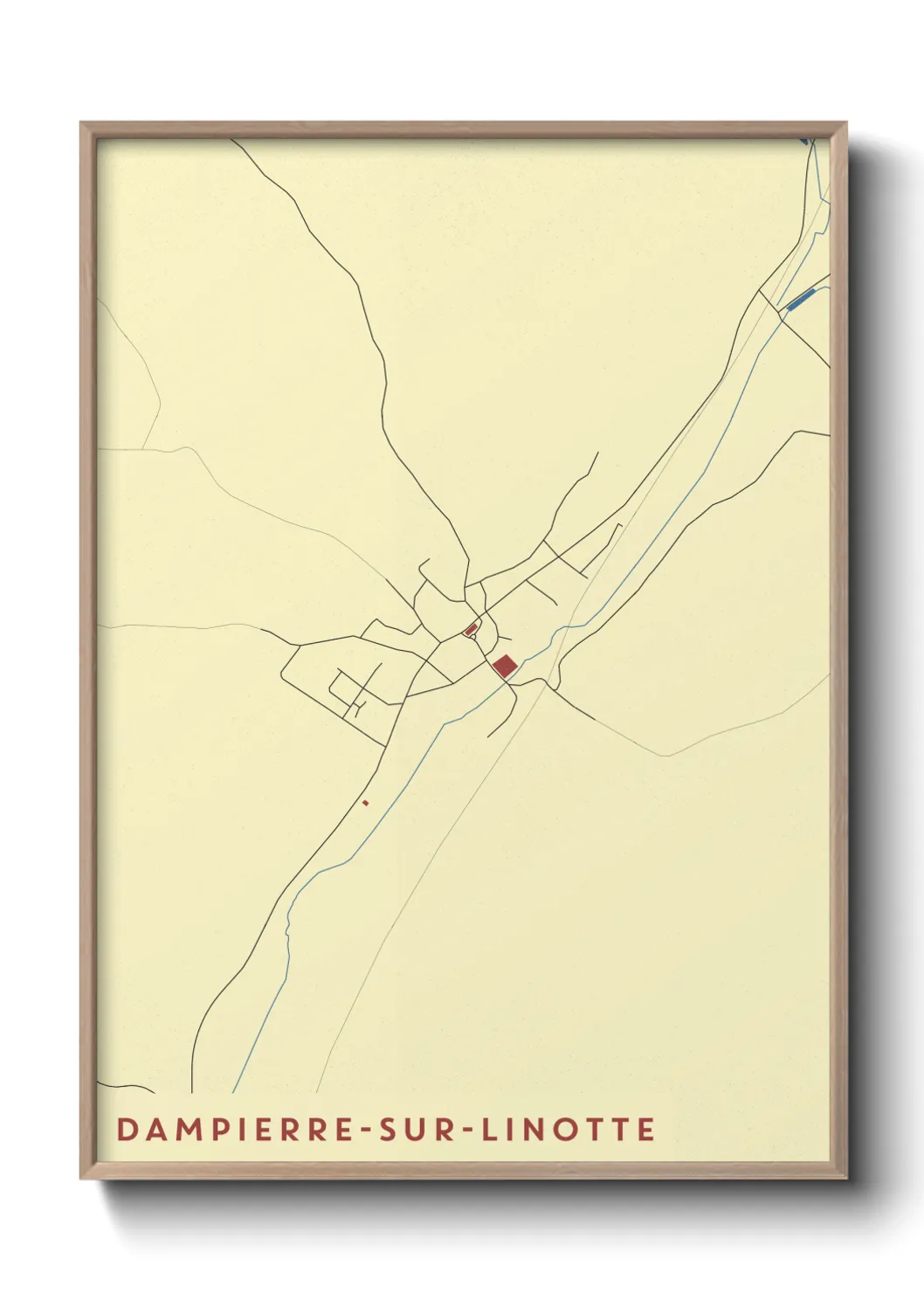 Un poster carteDampierre-sur-Linotte