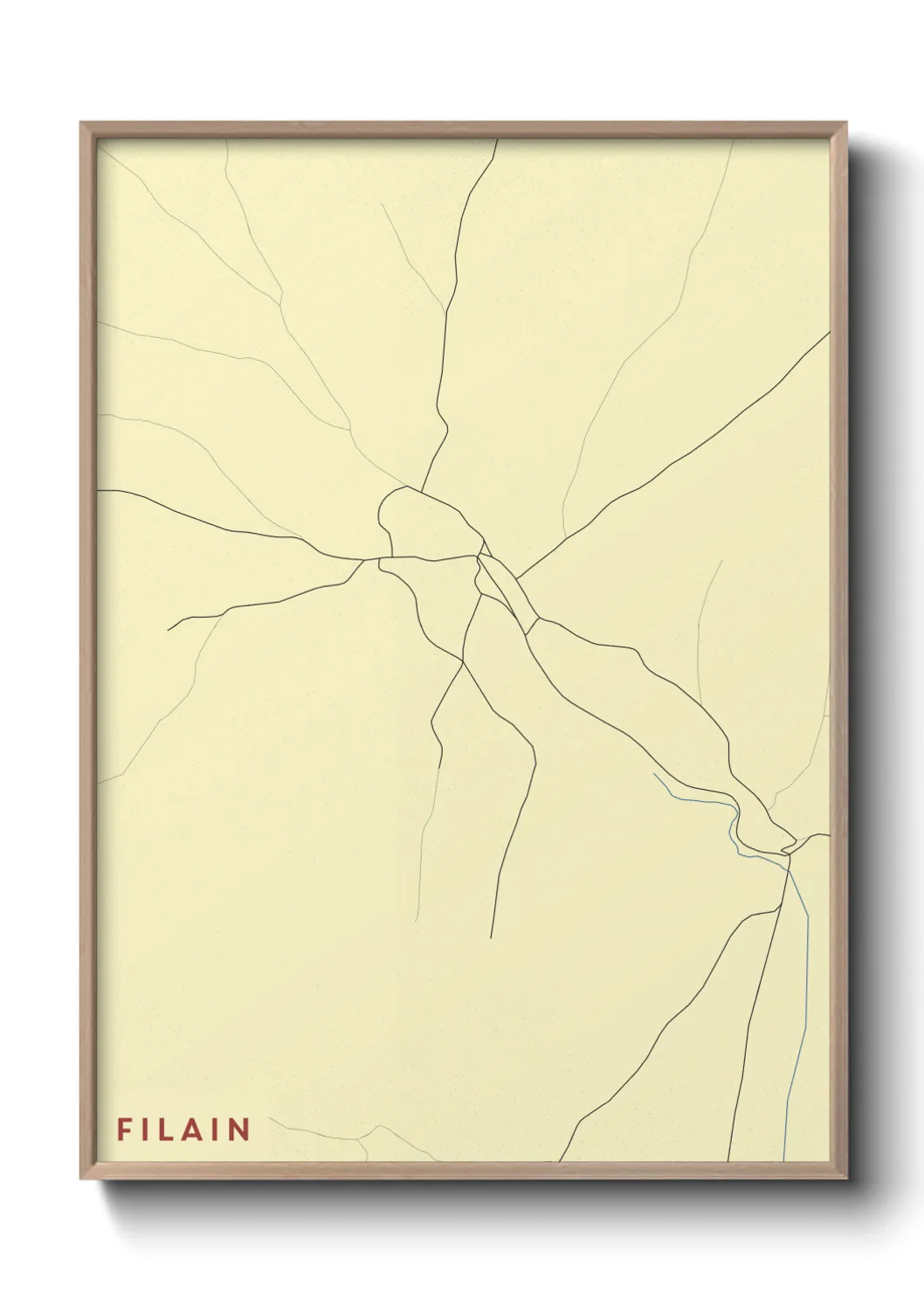 Une affiche de carte sur Filain