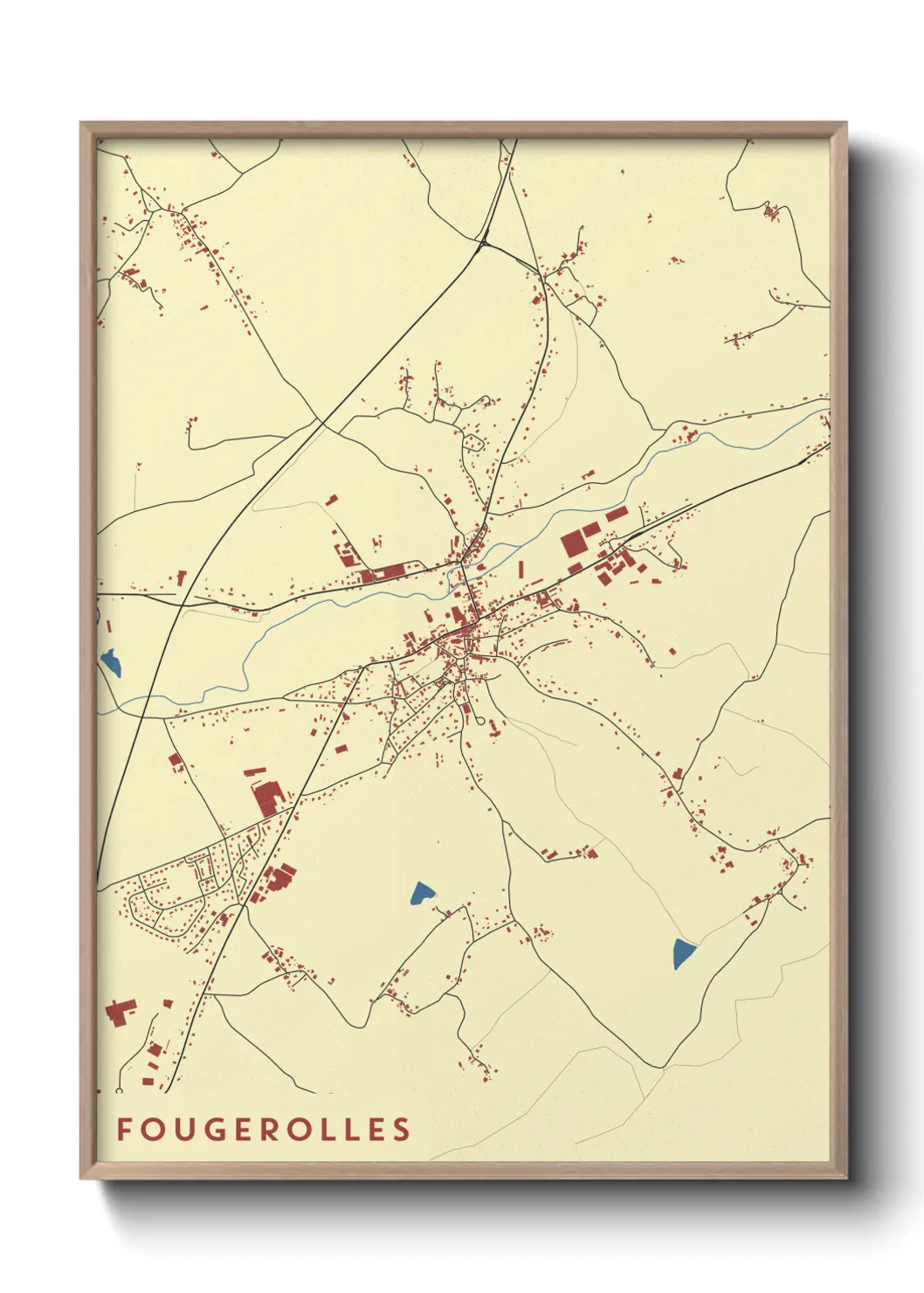 Une affiche de carte sur Fougerolles
