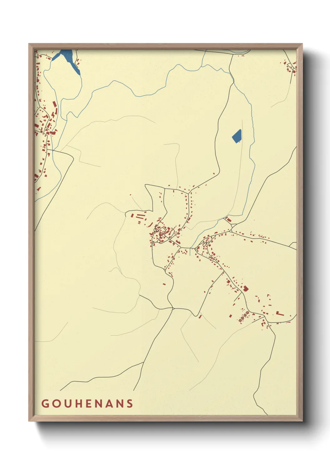 Une affiche de carte sur Gouhenans