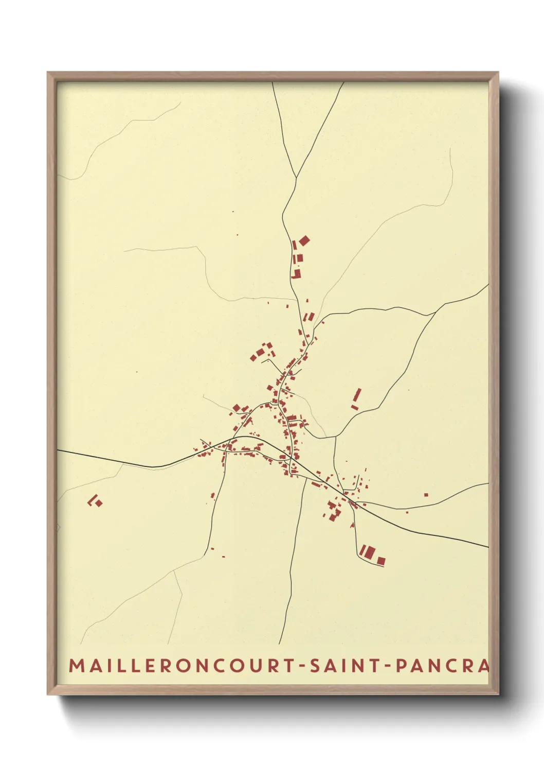 Un poster carteMailleroncourt-Saint-Pancras