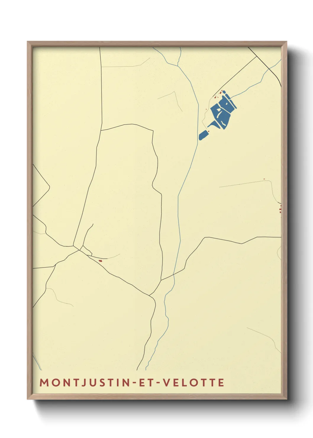 Une affiche de carte sur Montjustin-et-Velotte