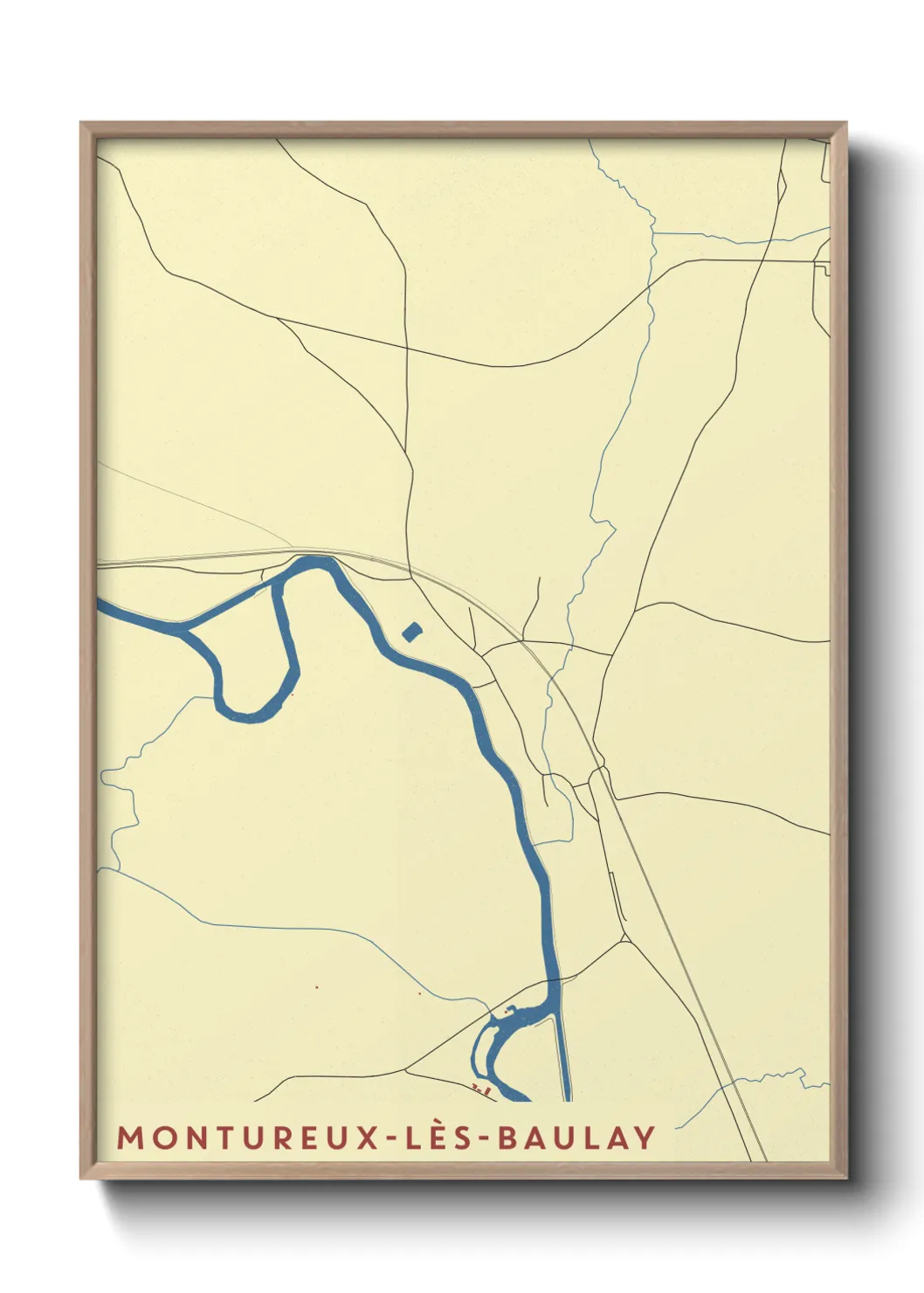 Un poster carteMontureux-lès-Baulay