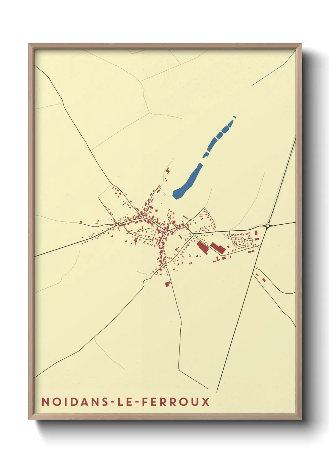 Une affiche de carte sur Noidans-le-Ferroux