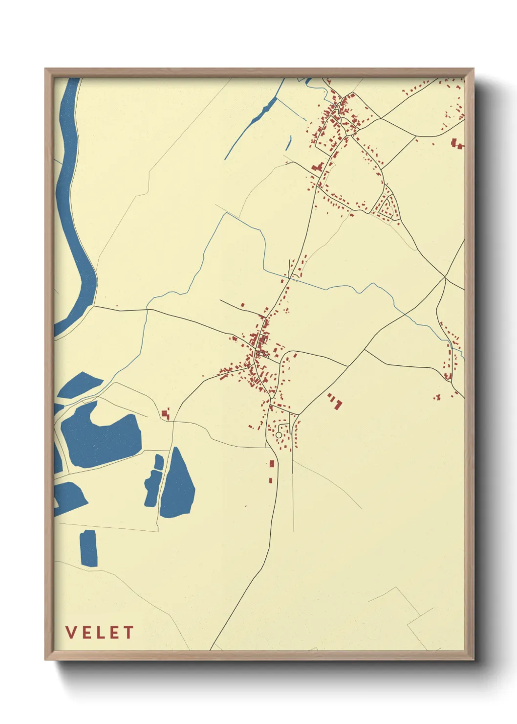 Une affiche de carte sur Velet