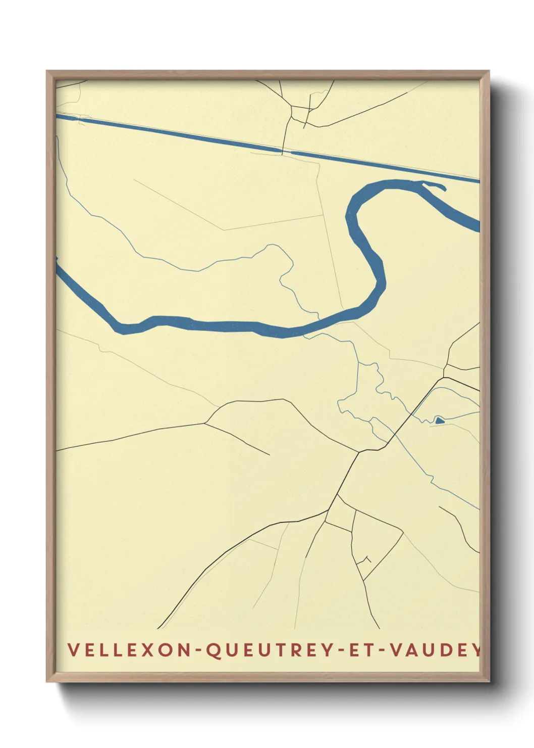 Un poster carteVellexon-Queutrey-et-Vaudey