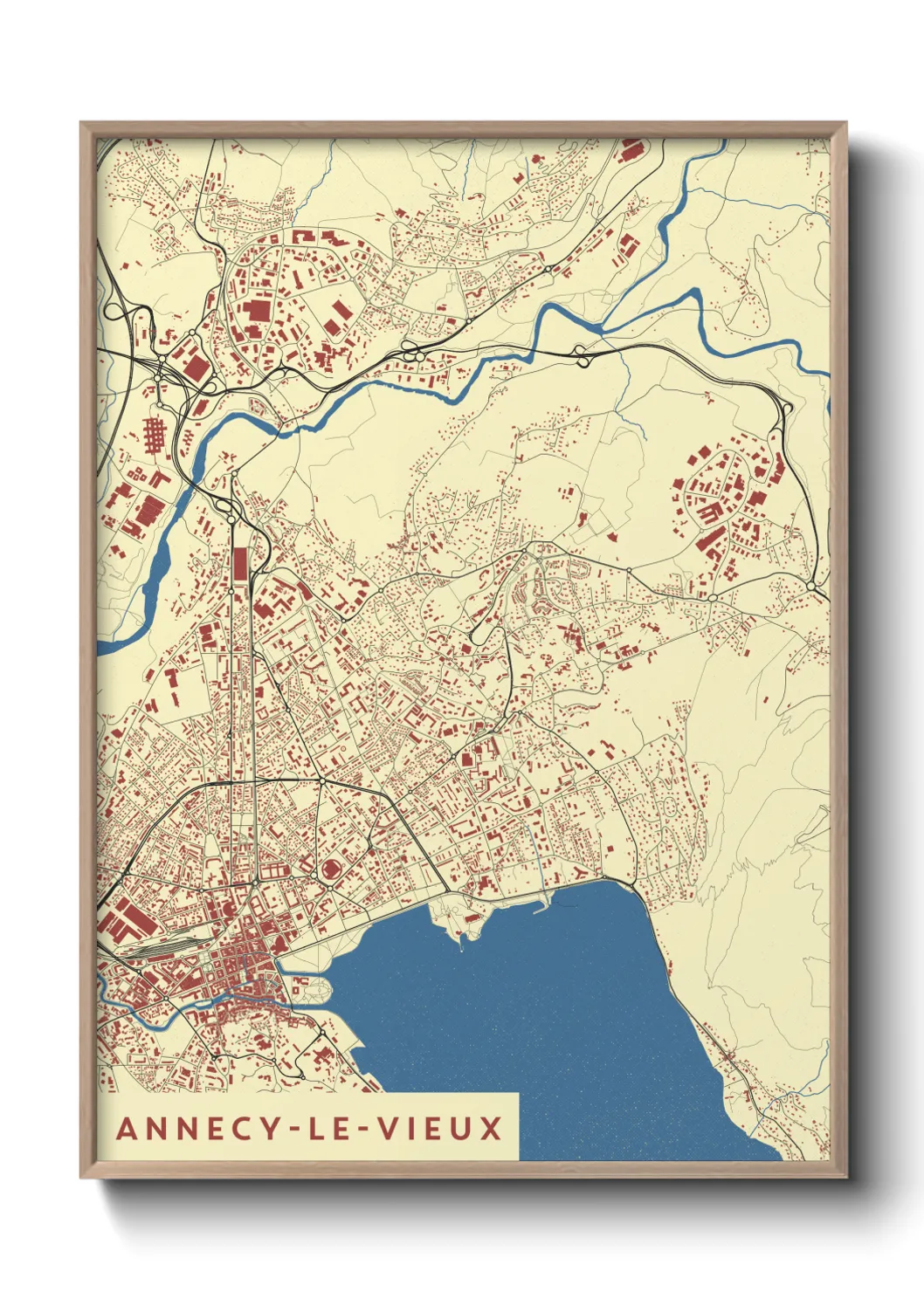 Un poster carteAnnecy-le-Vieux