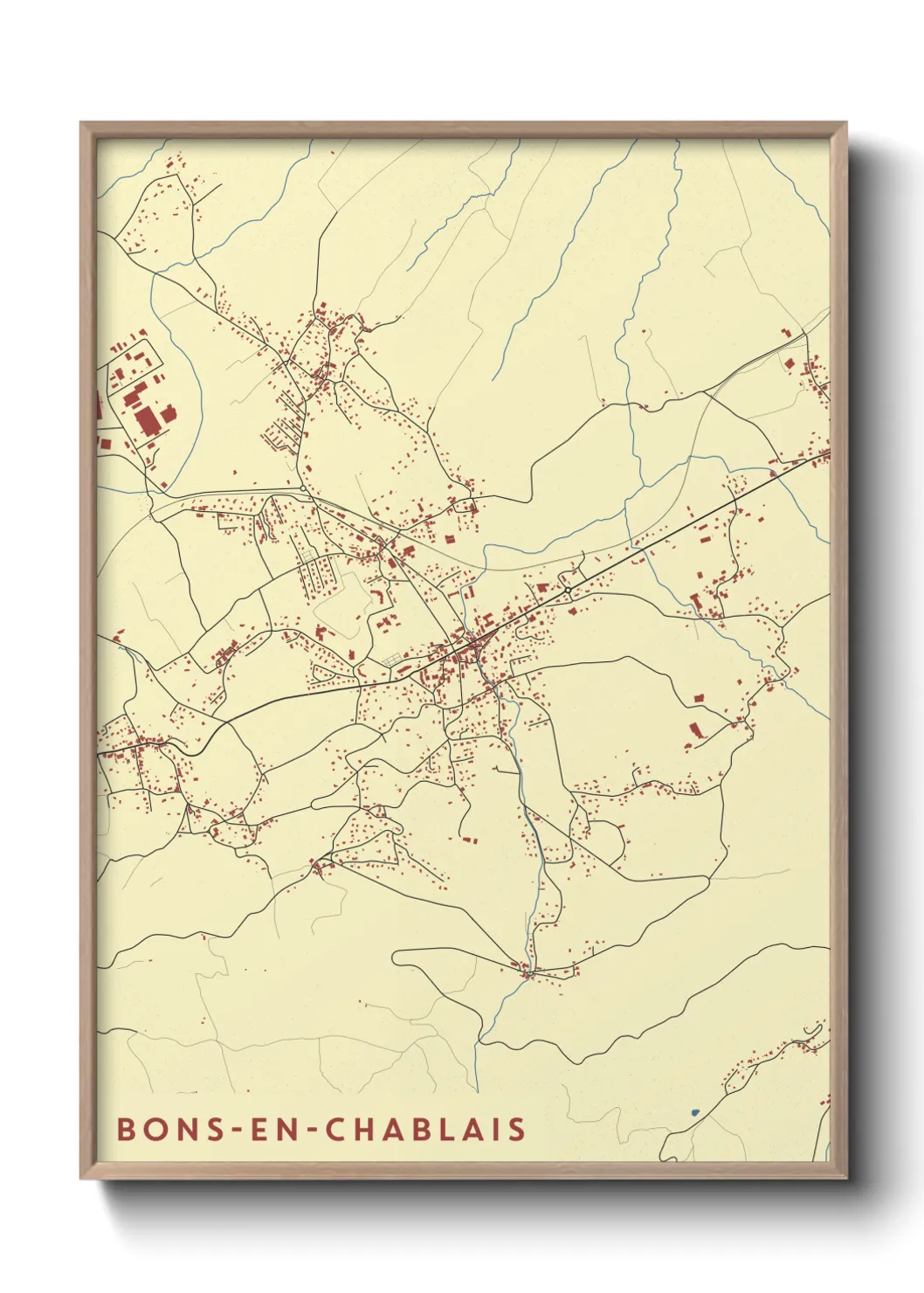 Un poster carteBons-en-Chablais