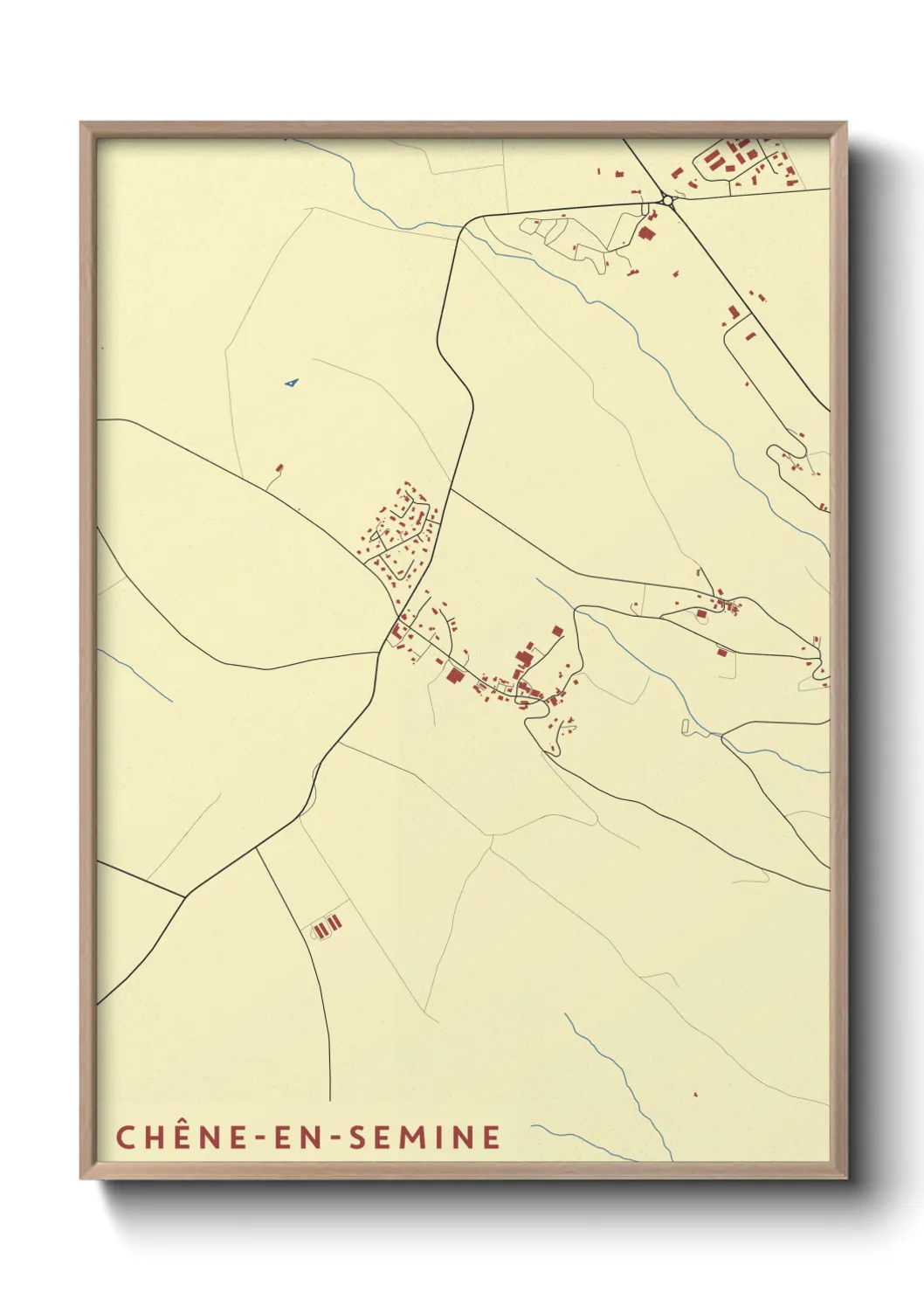 Un poster carteChêne-en-Semine