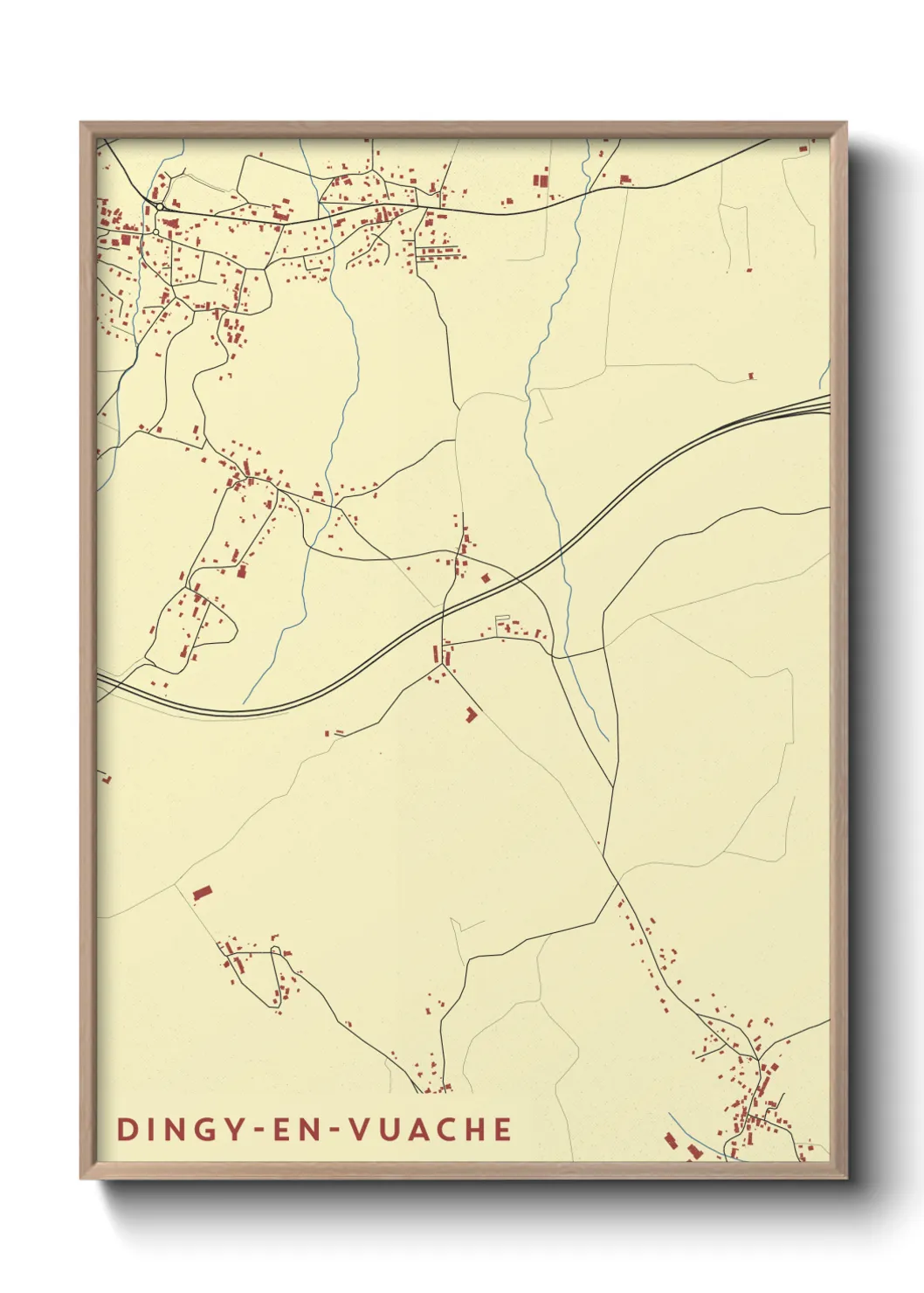 Une affiche de carte sur Dingy-en-Vuache