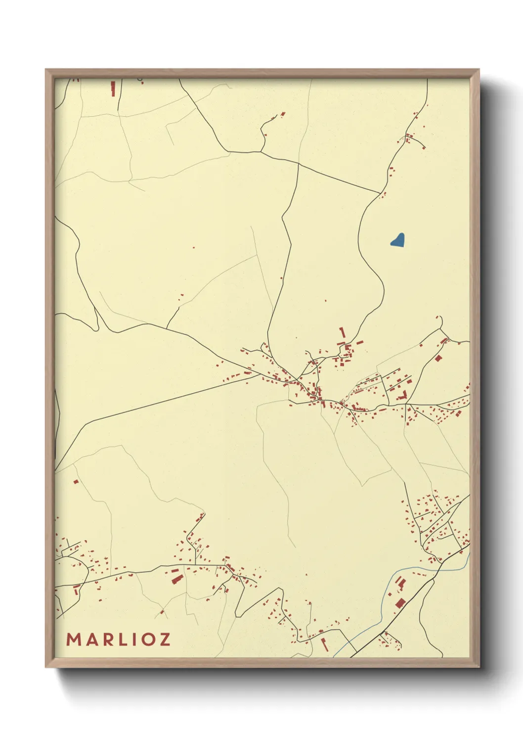 Une affiche de carte sur Marlioz