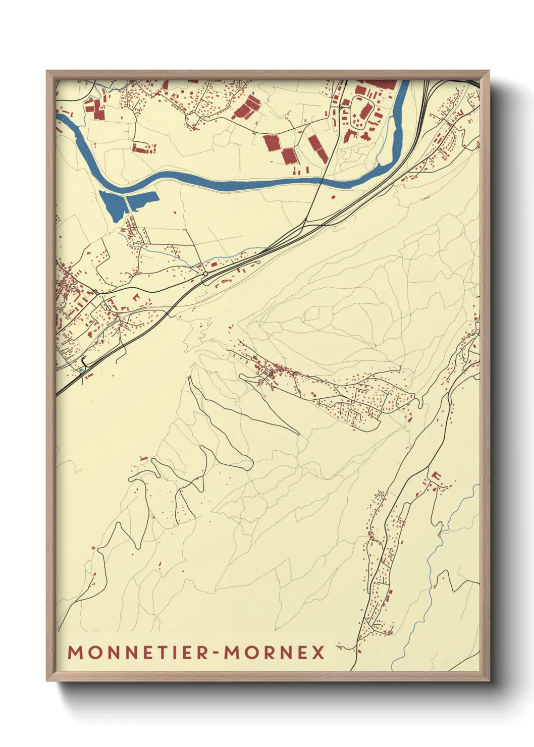 Un poster carteMonnetier-Mornex