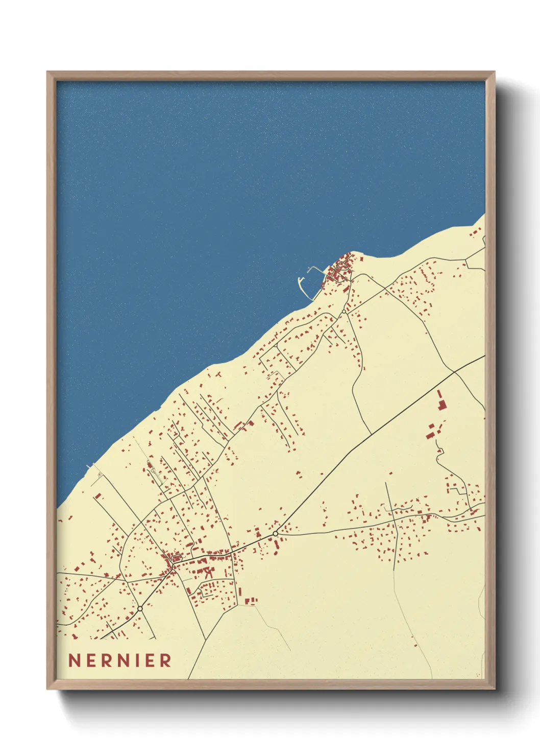 Une affiche de carte sur Nernier