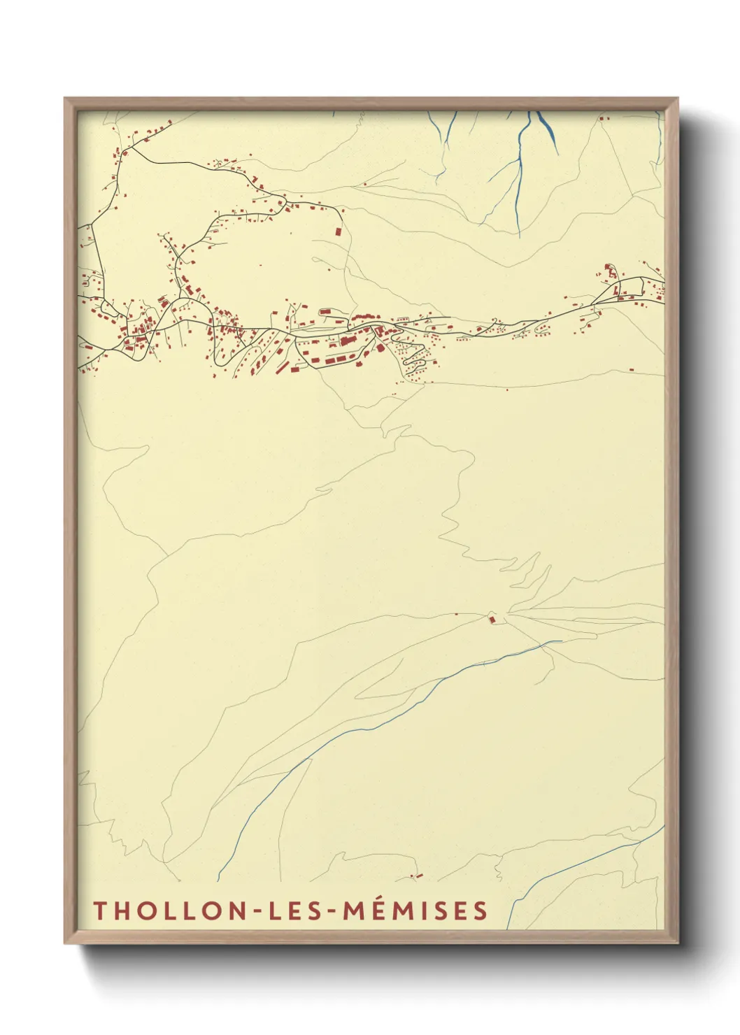 Une affiche de carte sur Thollon-les-Mémises