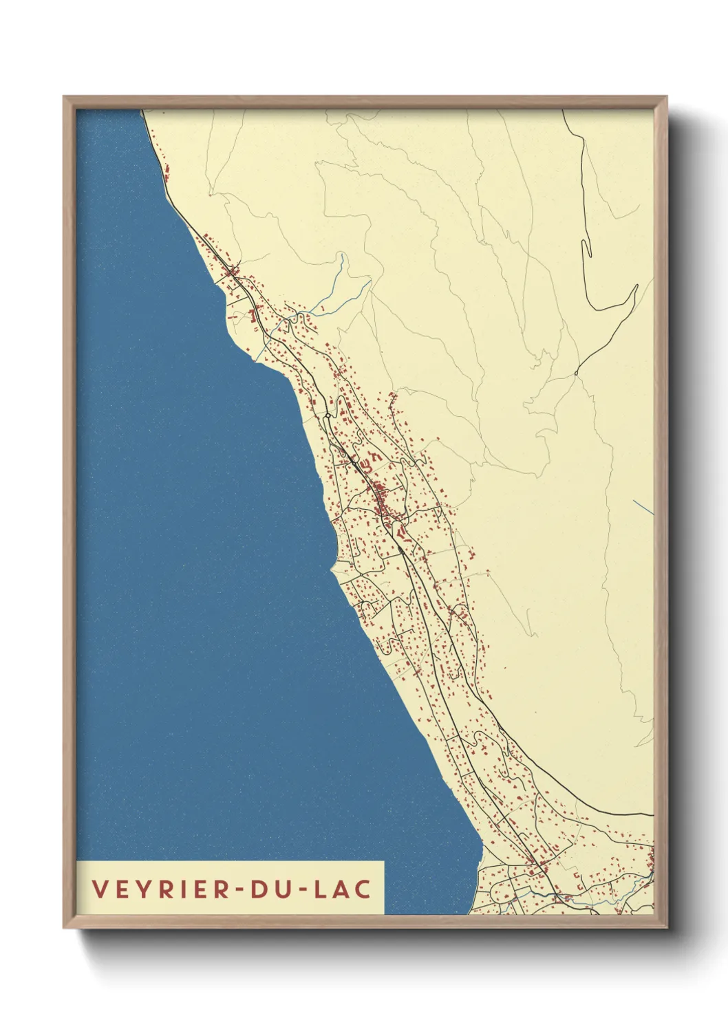 Un poster carteVeyrier-du-Lac