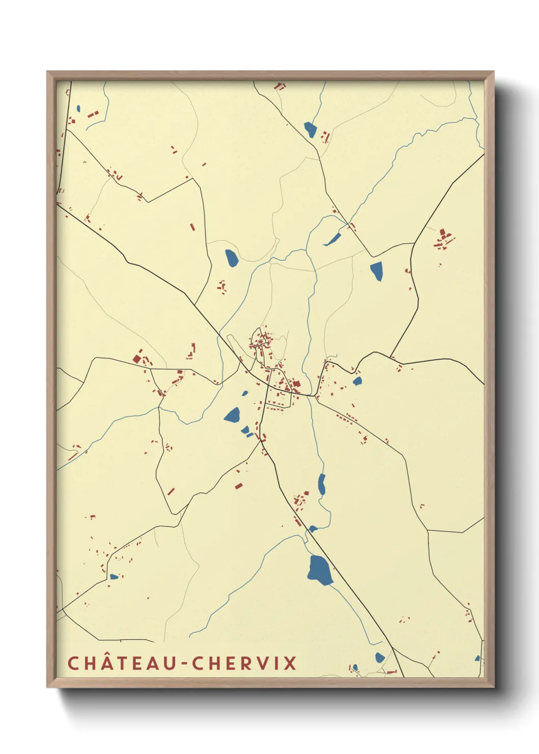 Un poster carteChâteau-Chervix