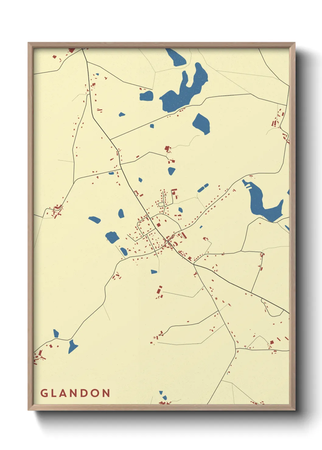 Une affiche de carte sur Glandon