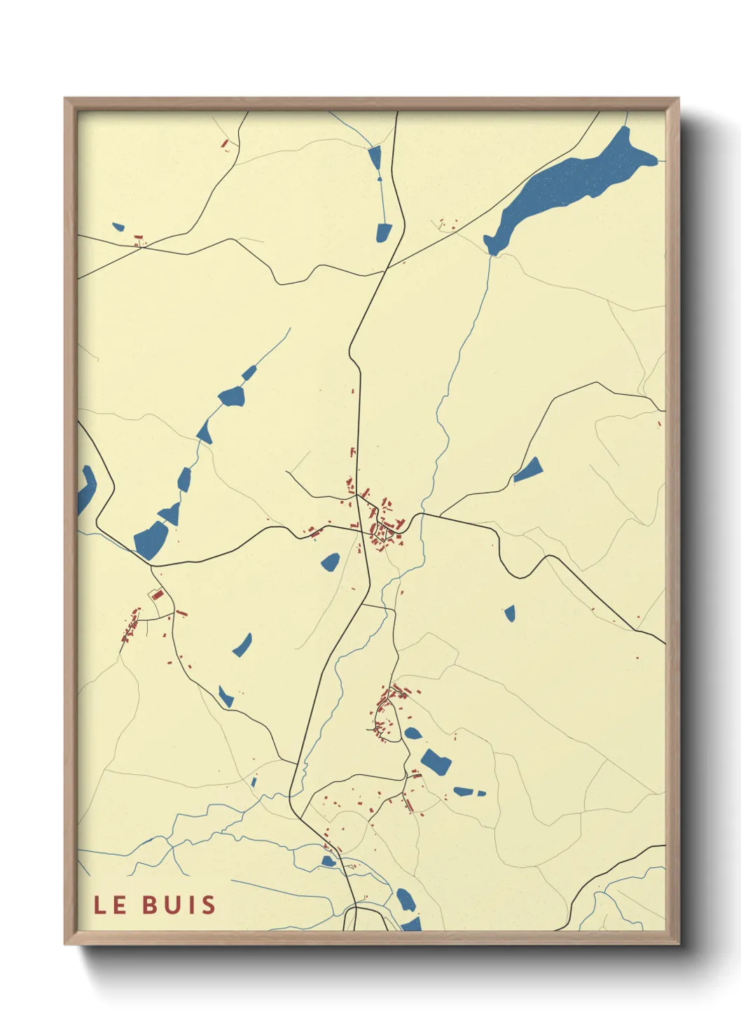 Une affiche de carte sur Le Buis