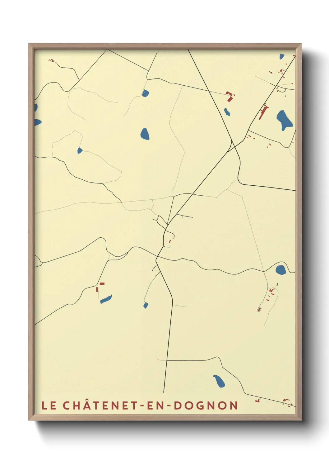 Un poster carteLe Châtenet-en-Dognon