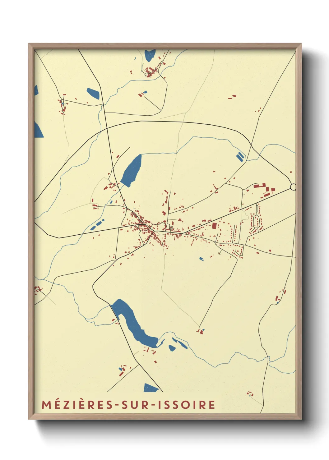 Une affiche de carte sur Mézières-sur-Issoire