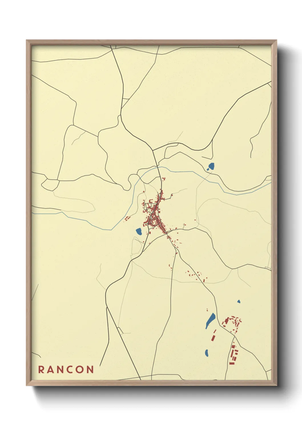 Une affiche de carte sur Rancon