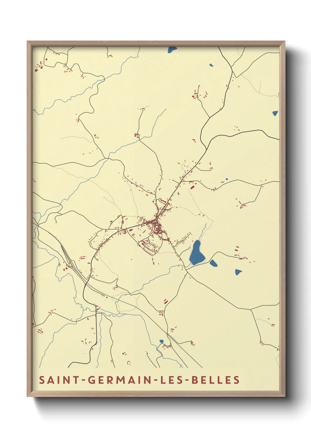 Un poster carteSaint-Germain-les-Belles