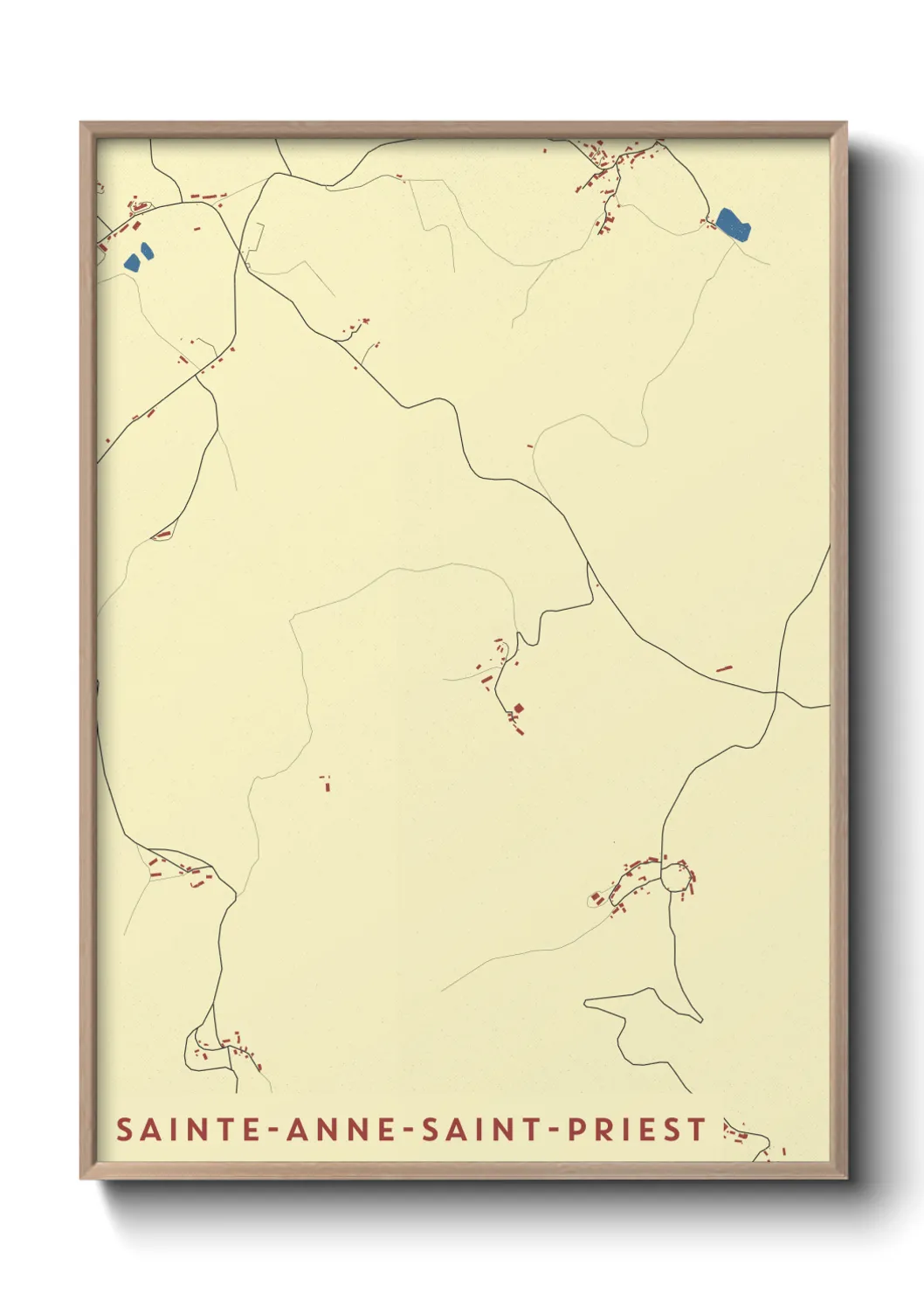 Un poster carteSainte-Anne-Saint-Priest