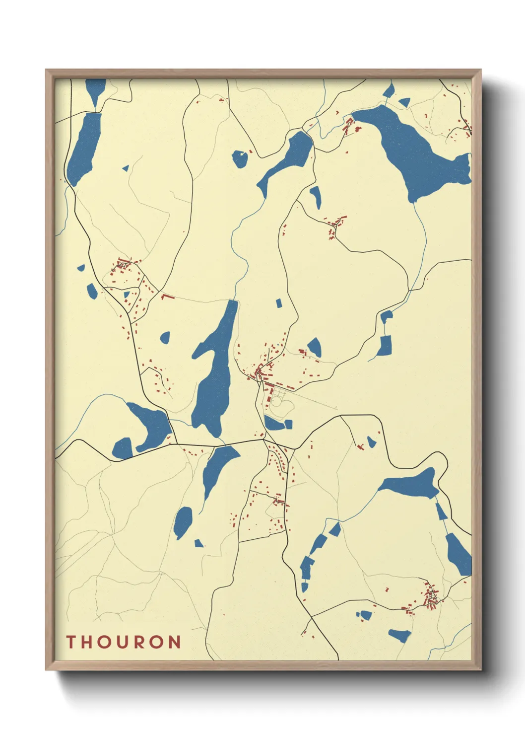 Une affiche de carte sur Thouron