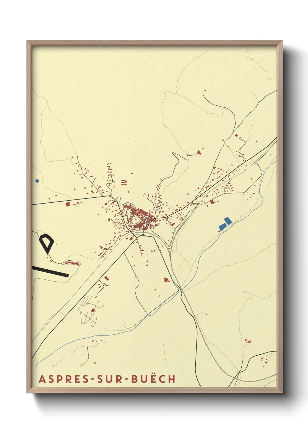 Une affiche de carte sur Aspres-sur-Buëch
