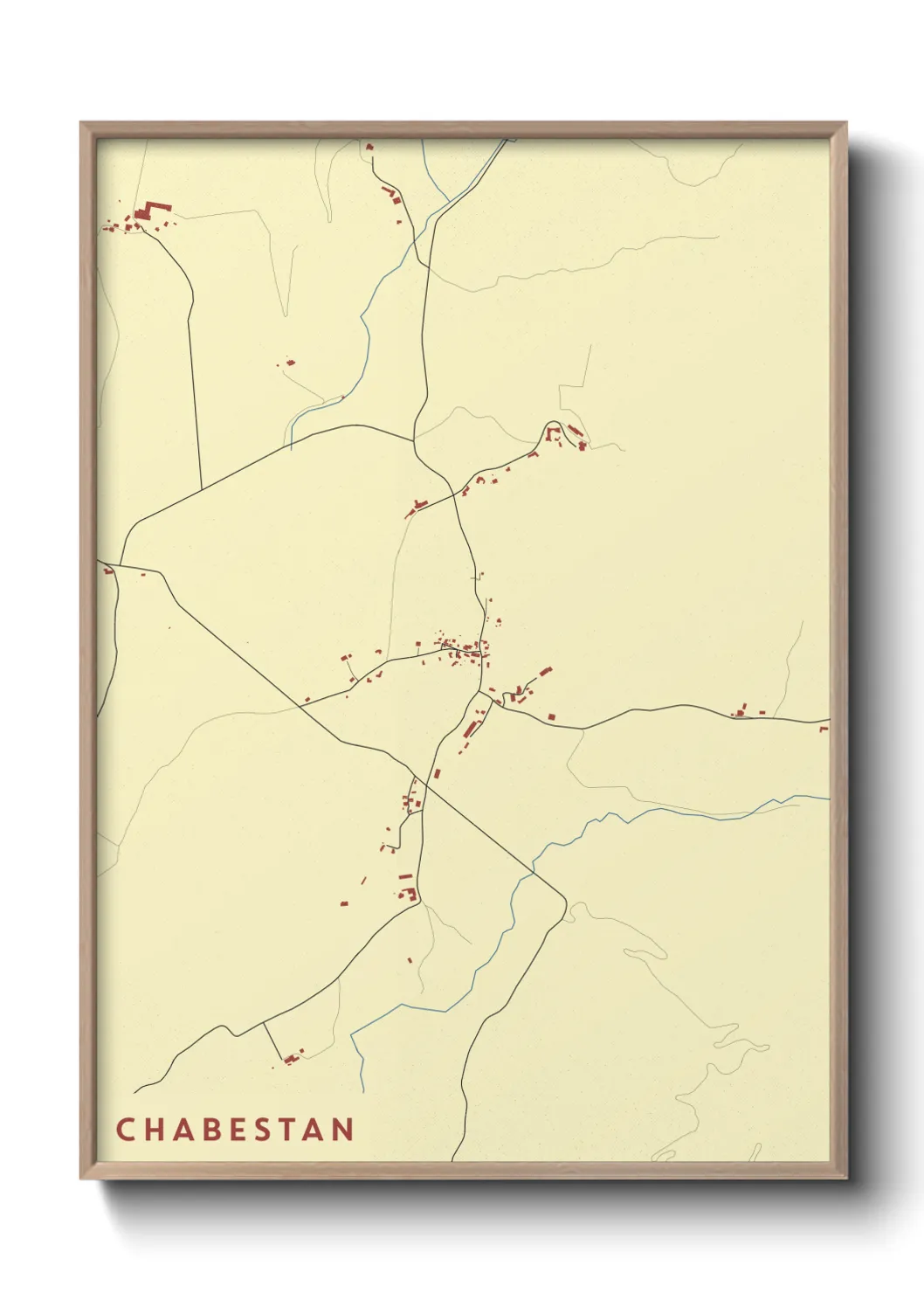 Une affiche de carte sur Chabestan