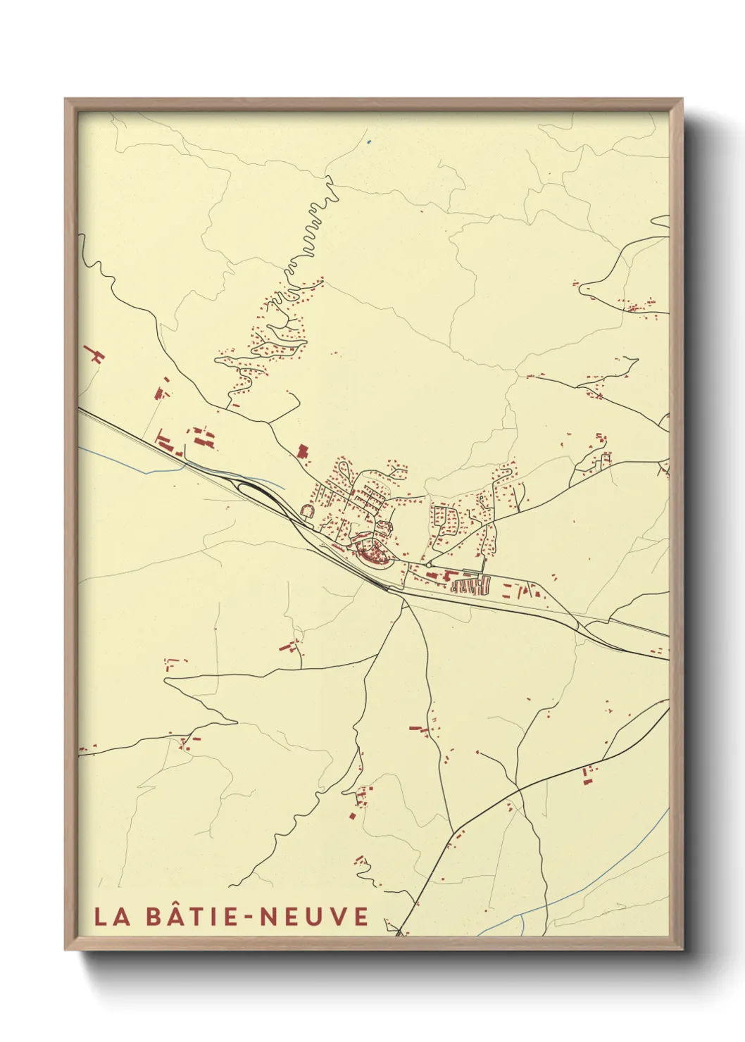 Une affiche de carte sur La Bâtie-Neuve