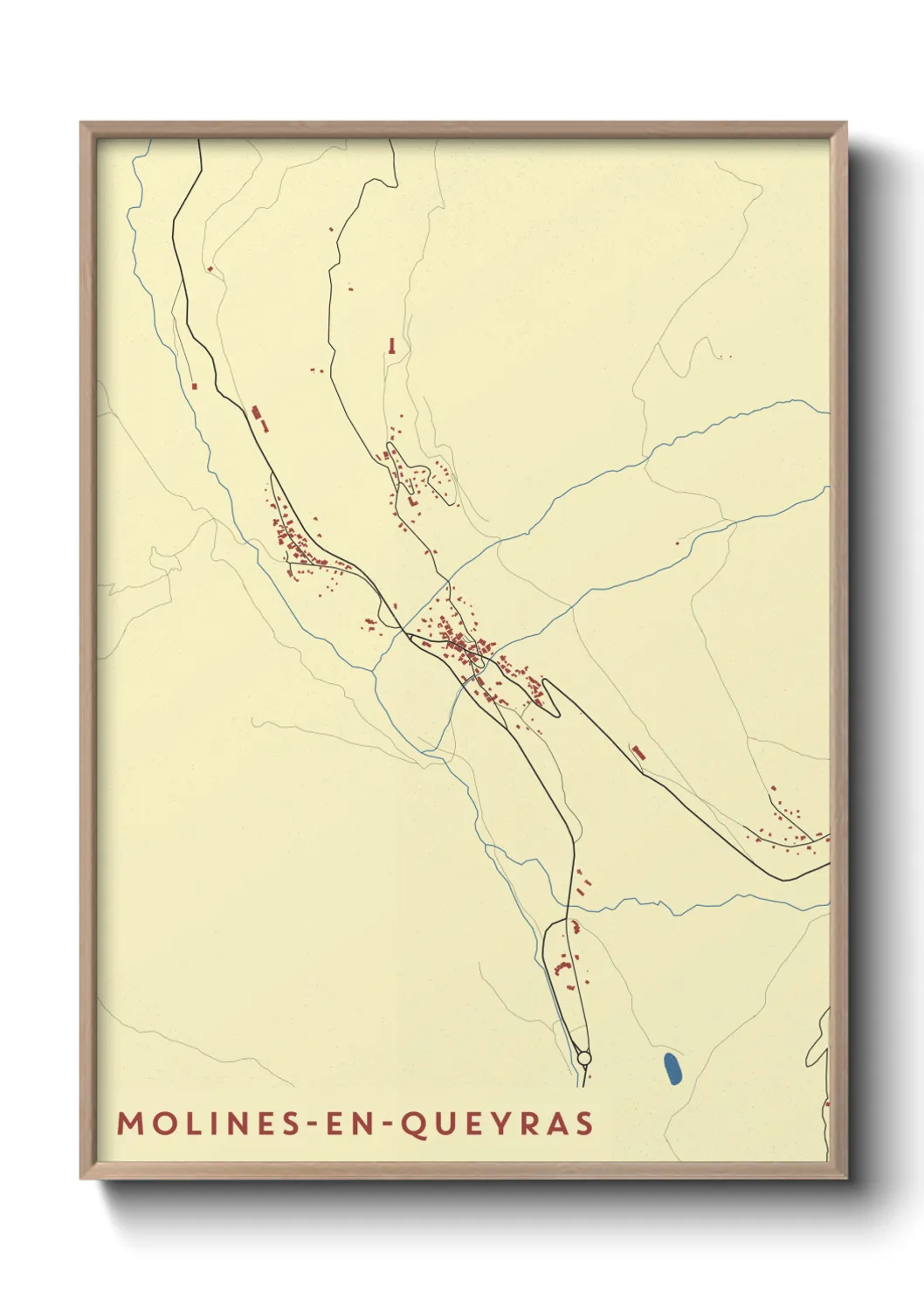 Un poster carteMolines-en-Queyras