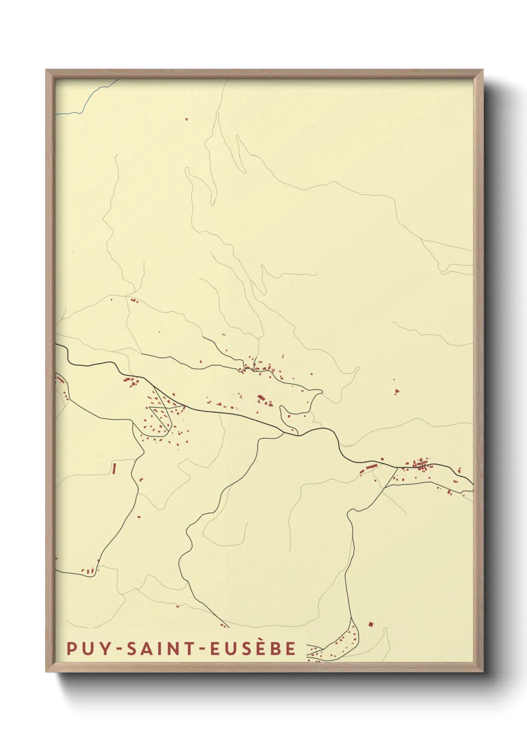 Une affiche de carte sur Puy-Saint-Eusèbe
