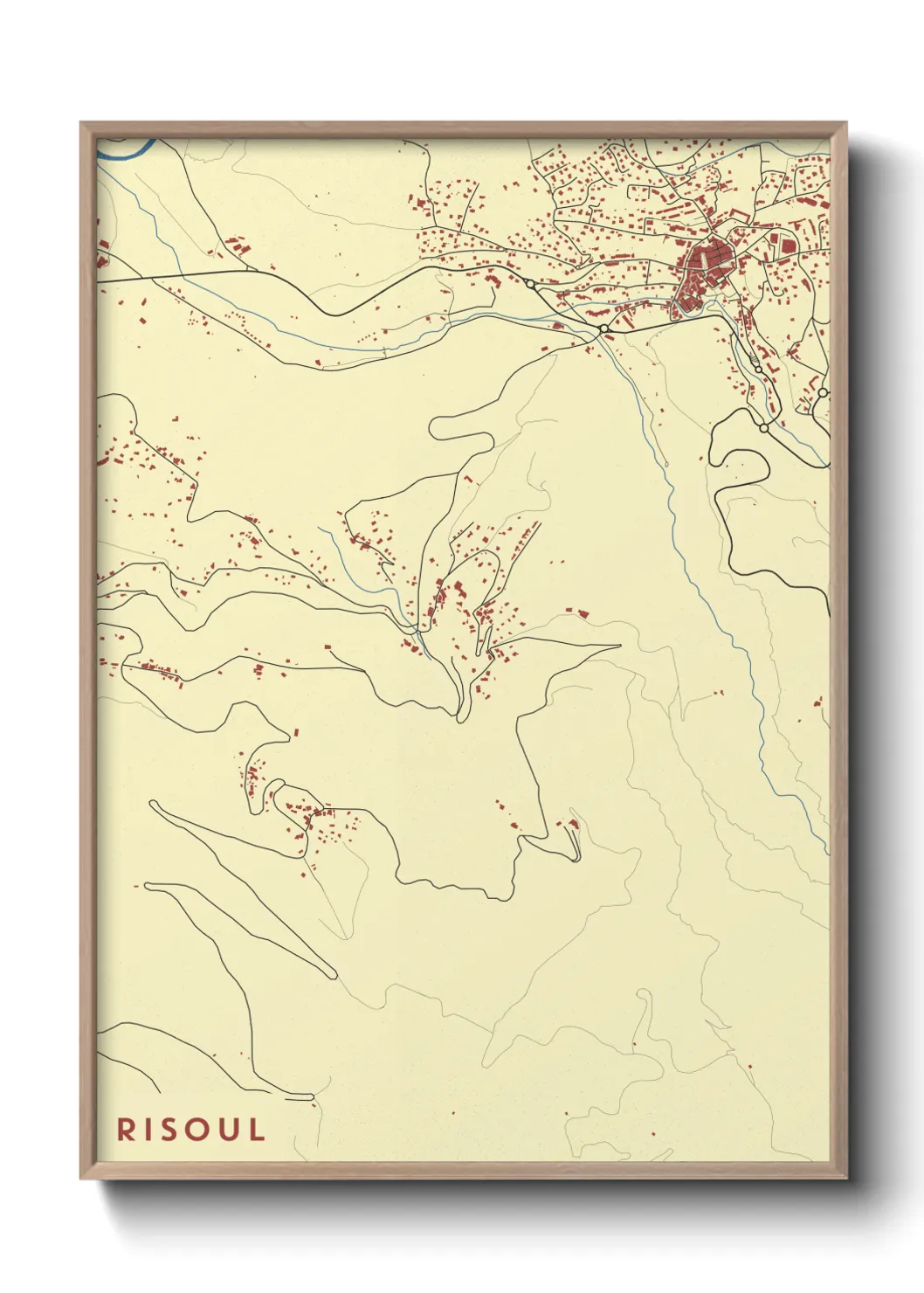 Une affiche de carte sur Risoul