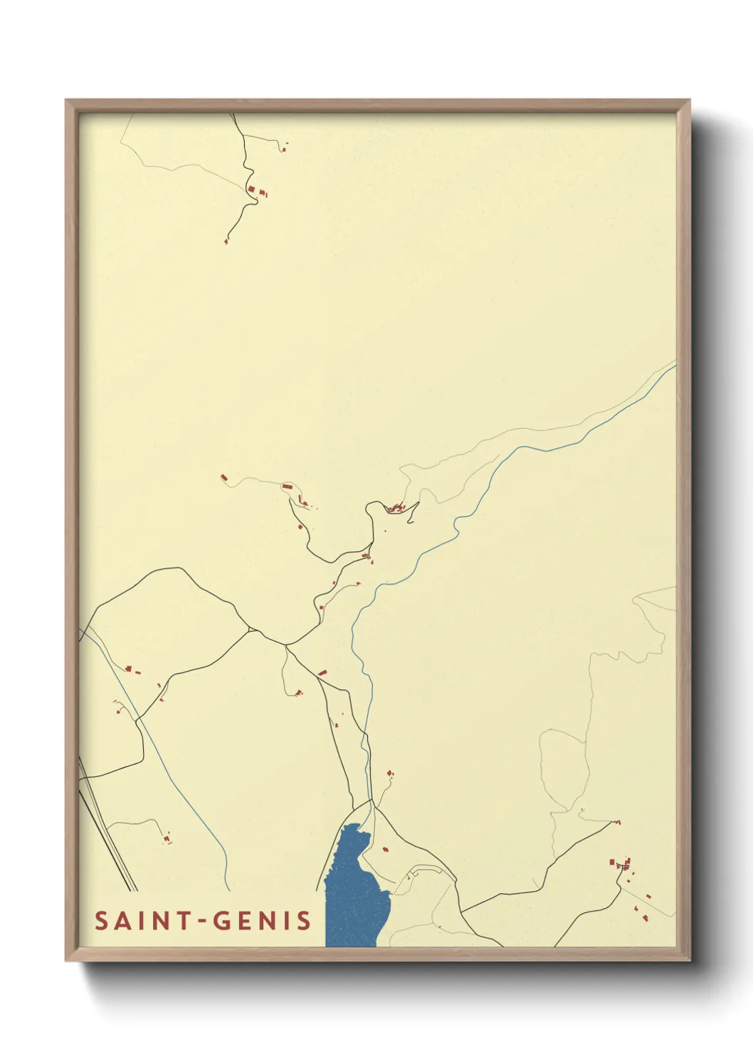 Un poster carteSaint-Genis